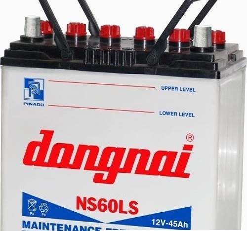 Ắc quy nước Đồng Nai NS60L 12V-45AH